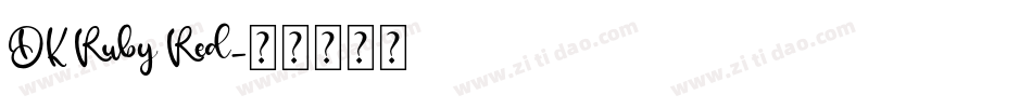 DK Ruby Red字体转换